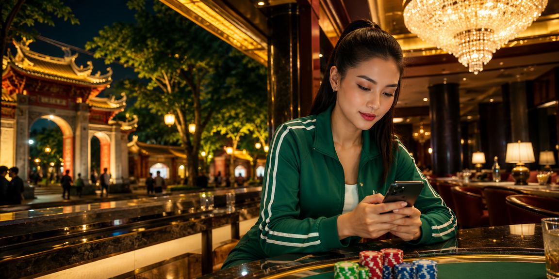 Người chơi tại Hà Nội tham gia bàn baccarat trực tuyến với dealer thực để tranh giải thưởng