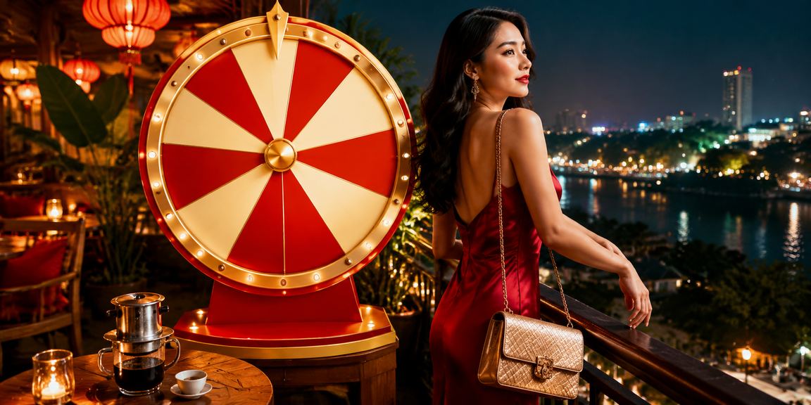 Người chơi tại Hà Nội thư giãn với cà phê và xem thông tin tiền thưởng trên điện thoại