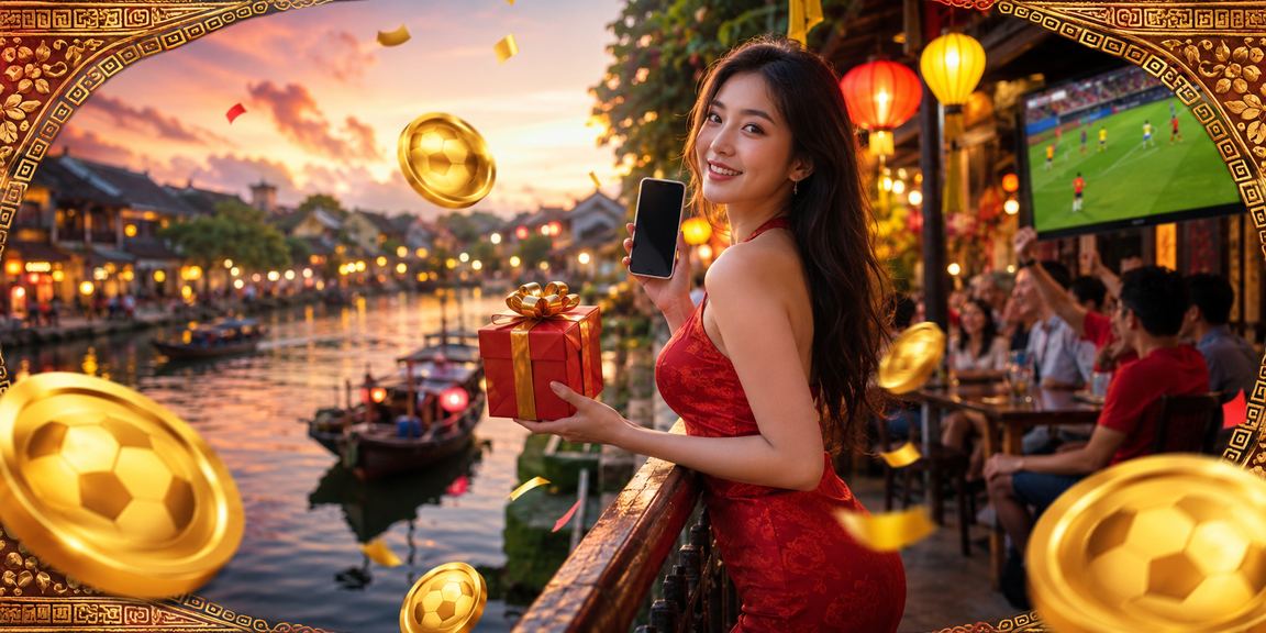 Người dùng tại Hội An dùng điện thoại truy cập nền tảng casino và kiểm tra tiền thưởng