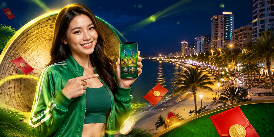 Phong bì đỏ may mắn và nón lá Việt Nam – biểu tượng thưởng Jackpot dịp lễ tại Nha Trang